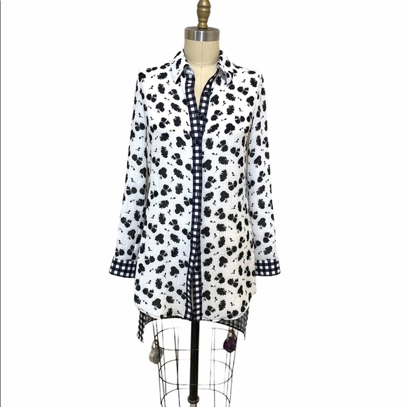 0512 Spense button down checkered top sz S - Picture 1 of 7